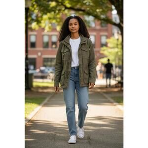 American Eagle Women's Olive Green Utility Jacket Size Large